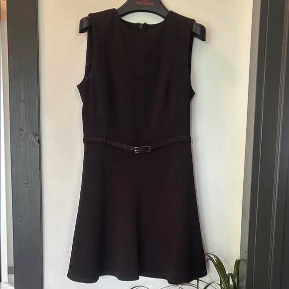 Topshop Black Mini Dress with Belt - Picture 1 of 3